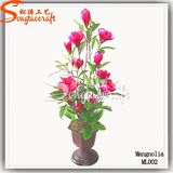 2015 Guangzhou Cheap Mini Artificial Pink Flower Plant Potted Tree