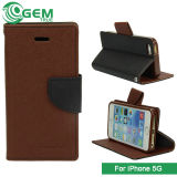 Mercury Hybrid Luxury PU Leather TPU Stand Flip Book Cover Case for iPhone 4 5 6