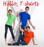 Hello T-Shirts, 100% Cotton Children's Short Sleeve T-Shirt, DIY Children T-Shirt, School Uniform