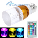 E27 3W RGB Crystal Flash LED Light Bulb with Remote Controller, AC 85-265V