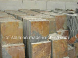 China Rust Slate Flooring Tiles, Yellow Slate for Wall Decoration