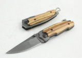 Hot Selling OEM Gerber X18 Rescue Knife with Steel + Wood Handle