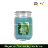 Scented Wax Filled Glass Jar Candle with Flat Lid Jar