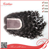 High Quality Deep Wave Human Hair Silk Top Pieces (BA-12''-#1B)