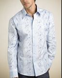 Mens Casual Long Sleeve Printed Shirts