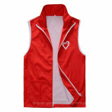 Chinese Red Colour Sleeveless Vest, Autumn&Spring Clothing, Promotion OEM Vest