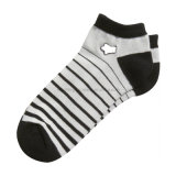 Ankle Men Cotton Socks with Embroidery Ms-99