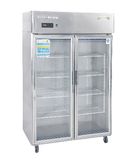 Double Glass Door Upright Refrigerator