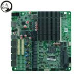 4 Ethernet Firewall Motherboard, 6 USB J1800 Fanless Firewall Mainboard, DC 12V Bypass Mainboard Support WiFi&3G