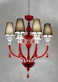 Lamp Dz81141-6 Glass Chandelier with Shade