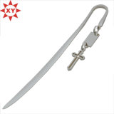 Cross Metal Bookmarker Page Marker Silver Color