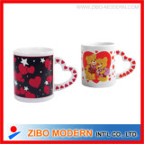 White Porcelain Mug with Valentine Design's Imprintings (GS1018)