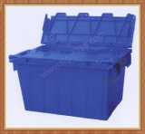 Stacked Plastic Logistic Storage Crate with Lid for Sale
