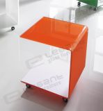Fashinable Hot Sale Orange Glass Side Table Furniture
