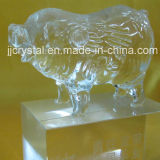 High Quality Transparent Crystal Animals Pig for Souvenir or Gifts