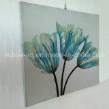 Elegant and Graceful Blue Flower Painting on Canvas (LH-248000)