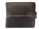 PVC 2-Folding Men's Wallet with Press Button for Closure