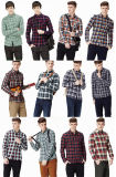Fashion 100% Cotton Woven Men's Shirt with Plaid Print