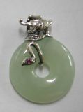 925 Silver Pendant with Jate & Ruby (LOP270)