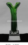Special Designed Glass Art Crafts for Company and Bank (BY-1231)