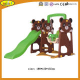 Children Plastic Bennibear Slide with Swing