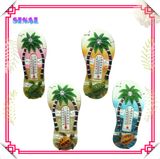 Handpainted Resin Pearlized Slipper Fridge Magnet, Beach Magnetic Souvenirs