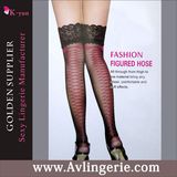 Cross Net Back & Bowknots Black Thigh Highs Stockings (WZ01-024)