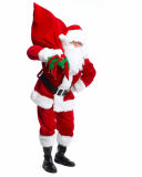 2015 New Christmas Music Talking Electronic Head Rotation Movement with Laugh and Farting Novelty Santa