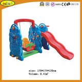 Children Outdoor Plastic Slide with Swing