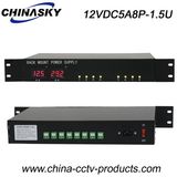 12V 5A CCTV Rack Mount Power Distribution Unit (12VDC5A8P-1.5U)