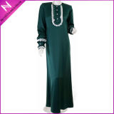 Wholesale Front&Cuff Ruffle Details Muslim Women Dress
