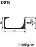 Aluminum Profile for Kitchen Cabinet D018