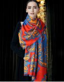 OEM Printed Silk Wool Scarf Lady Scarf