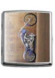 C604d Expoxy Metal Cigarette Case Star Steel Promotional Gifts