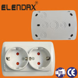 German Style Surface Mounting Double Schuko Socket Outlet (S8210)