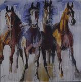 100% Hand Painted Modern Horse Art Painting