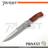 Wooden Handle Stainless Steel Fixed Blade Hunting Knife