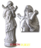 Polishing White Marble Mary Sculpture (XMJ-FG27)