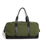 Large Canvas Leather Travel Tote Luggage Shoulder Weekender Duffel Satchel Bag for Men