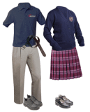 School Clothing, Free Size 100% Cotton Fabric Uniform (CL-07)