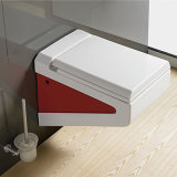 CE Red Color Wall Hung Toilet (YB3395-Red)