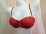 Red Polka DOT Lady Bra Embroidery (FA-T002)