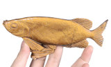 Yellow Tiger's Eye Fish Figurine Animal Sculpture (AC04)