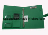 Green Leather File Holder with Calculator (SDB-1276)