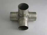 Stainless Steel Rail Fitting-Flush Tee + 1 Outlet 90 Degree
