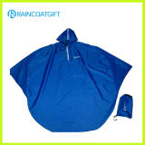 Blue Polyester PVC Motorcycle Rain Poncho