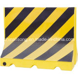 Yellow and Black Plastic Road Safety Water Filled Barrier