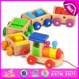 OEM Welcome Baby Early Learning Toys Wooden Toy Train, High Quanlity Children Wooden Toys Train Wholesale W05c024