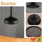 China 8 Inch Brass Round Matte Black Water Saving Rainfall Bathroom Top Shower Head