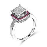 Popular Fashion Micro Pave Setting CZ Diamond Wedding Ring Jewellery